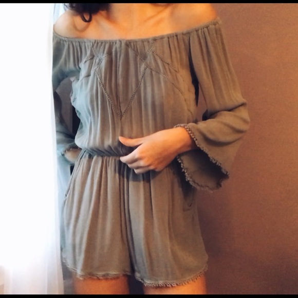 Green/Blue Romeo + Juliet couture romper - Picture 1 of 3